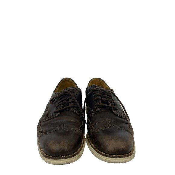 Cole Haan Original Grand Oxford Shoes Men Size 9.5 Brown Leather Wingtip - Picture 2 of 7